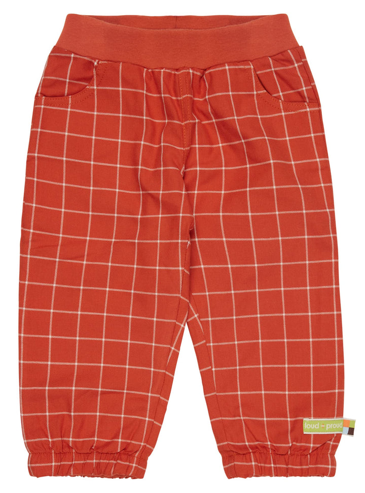 loud + proud Unisex Karo, GOTS Zertifiziert Hose 62-68 Cinnamon, 62-68 Cinnamon