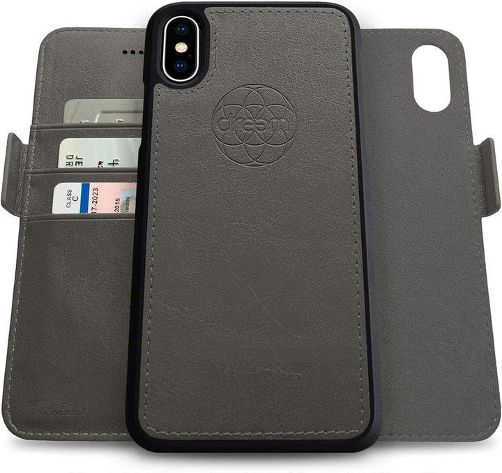 Dreem Fibonacci 2in1 Handyhülle Flipcase für iPhone X/Xs | Magnetisches iPhone Case | TPU Etui Leder