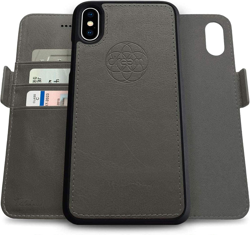 Dreem Fibonacci 2in1 Handyhülle Flipcase für iPhone XS Max | Magnetisches iPhone Case | TPU Etui Led