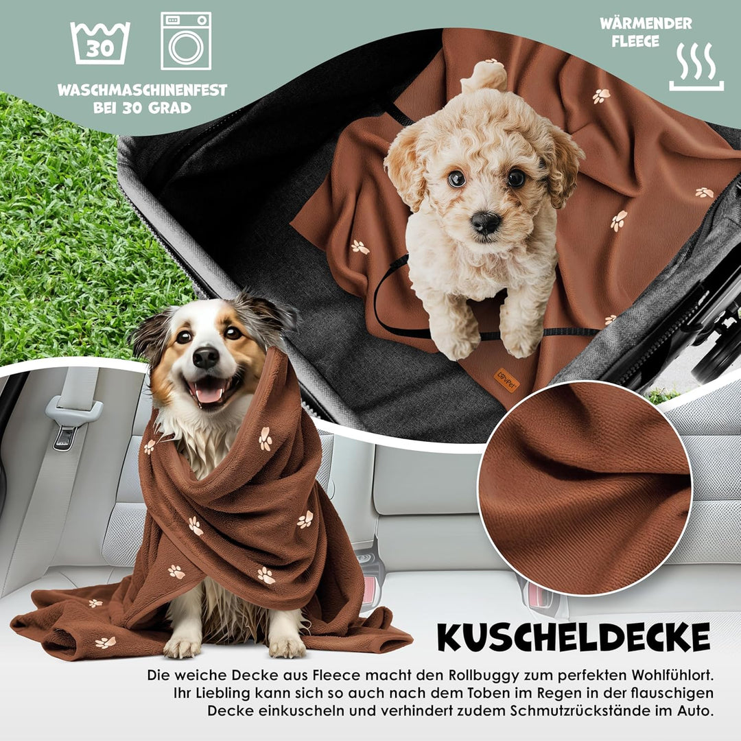 LOVPET® Hundewagen 2in1 Hundebuggy Hundebox Transporttasche Faltbar klappbar bis 20kg Haustiere Bugg