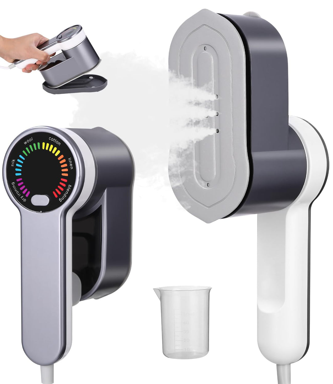 Reise Dampfglätter Reisebügeleisen 1200W Tragbare Steamer dampfglätter für Kleidung 2-in-1 Handheld
