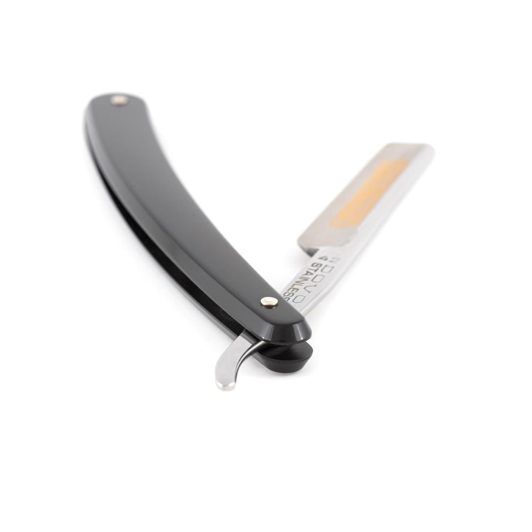 DOVO Rasiermesser Inox - Edelstahl Rasiermesser - 3/8 Zoll - französischer Kopf - derber Schliff - D