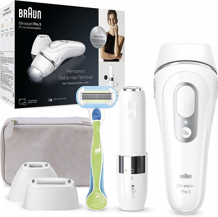 Braun IPL Silk Expert Pro 3 Haarentfernungsgerät Damen/Herren, sichtbare Haarentfernung, Gesichtshaa