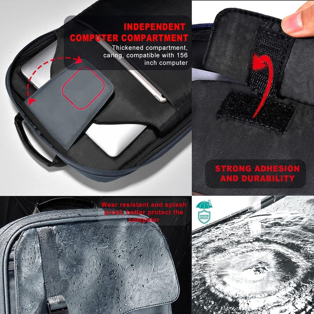 ZINZ Laptop Rucksack 15 15,6 16 Zoll, Erweiterbarer Computerrucksack mit Mehreren Taschen, Diebstahl