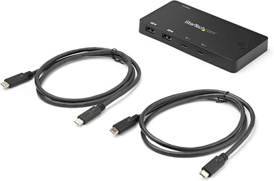 StarTech.com 2-Port USB-C KVM Switch (4K 60Hz HDMI, 3840x2160, Kompakter Dual-Port UHD Mini KVM Swit