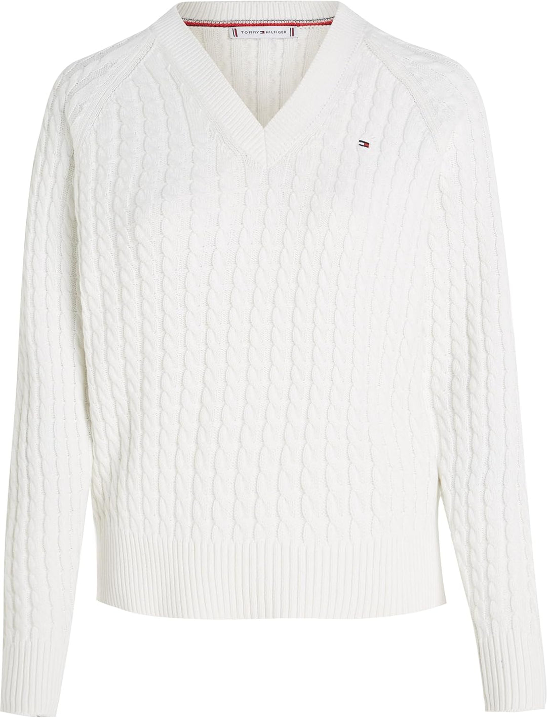 Tommy Hilfiger Damen Pullover XS Weiss (Ecru), XS Weiss (Ecru)