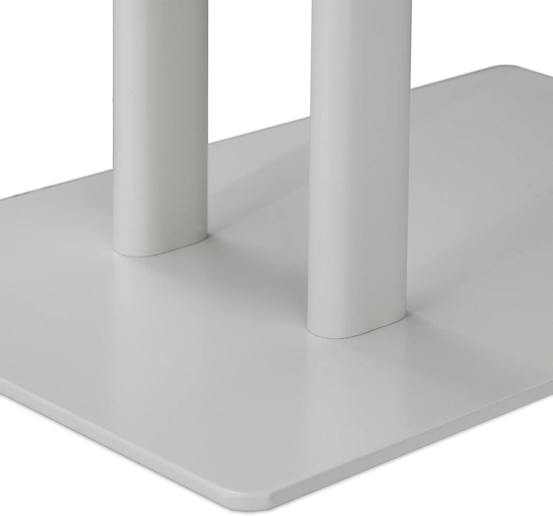 Relaxdays Handtuchständer freistehend, 2 Stangen, Badezimmer, Stahl, HxBxT: 81 x 48 x 20 cm, Bad Han