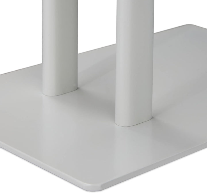 Relaxdays Handtuchständer freistehend, 2 Stangen, Badezimmer, Stahl, HxBxT: 81 x 48 x 20 cm, Bad Han