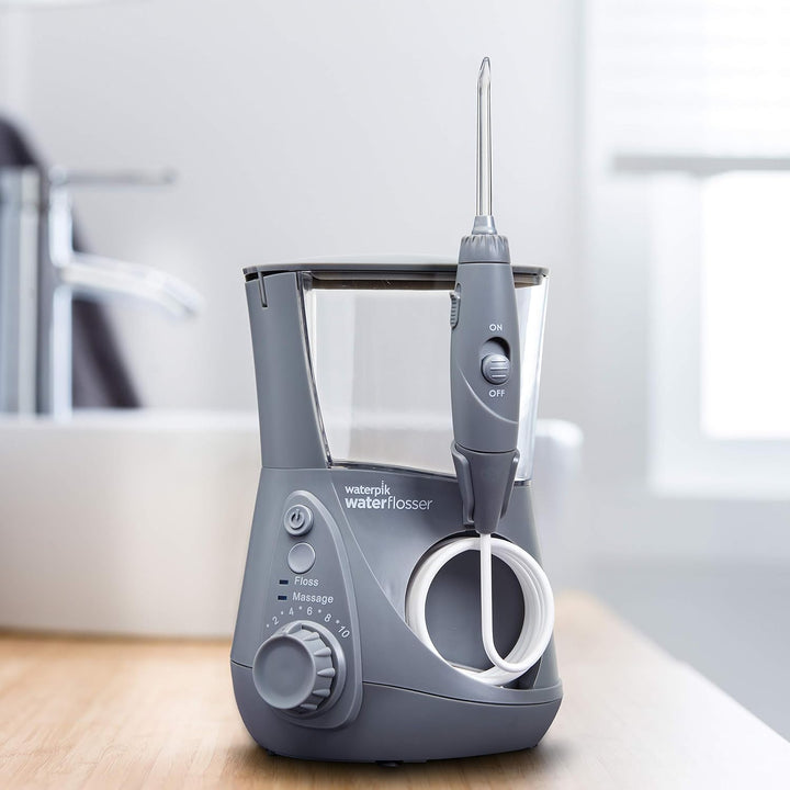 Waterpik Ultra Professional Waterflosser feststehende Munddusche mit 7 Aufsätzen, Druckbereich von 0