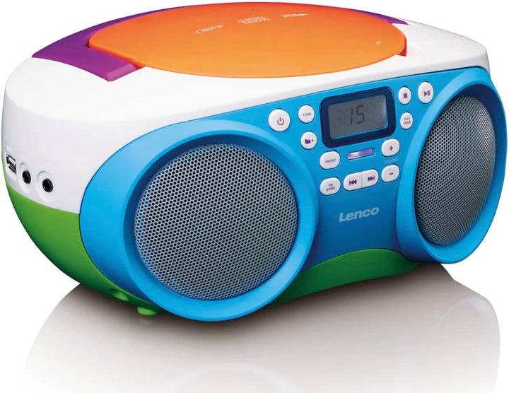 Lenco SCD-41 - CD-Player für Kinder - CD-Radio - Stereoanlage - Boombox - UKW Radiotuner - USB Ansch