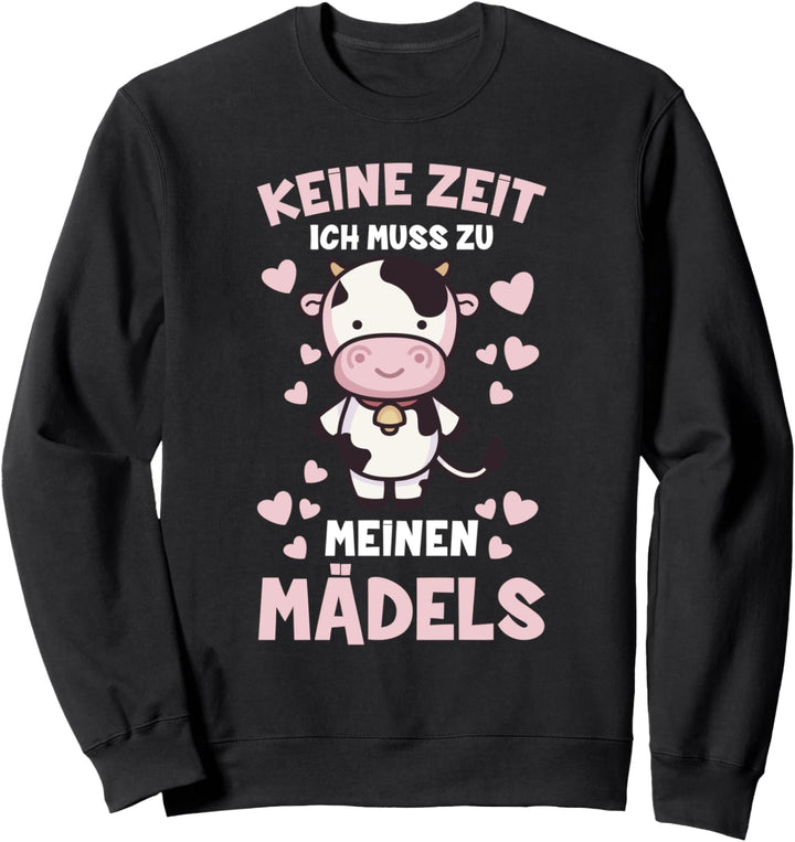 Süsses Kuh Mädchen & Landwirtin Bio Bauer Meine Mädels Sweatshirt