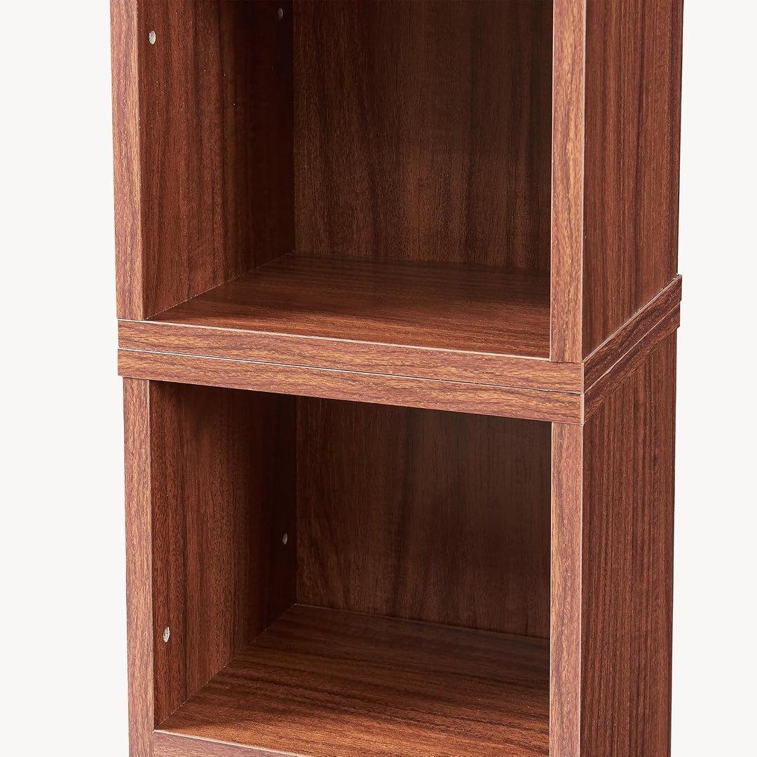 [en.casa] CD Regal Tynset DVD Regal mit 10 Ablagefächern CD Aufbewahrung 187 x 20 x 17 cm Standregal