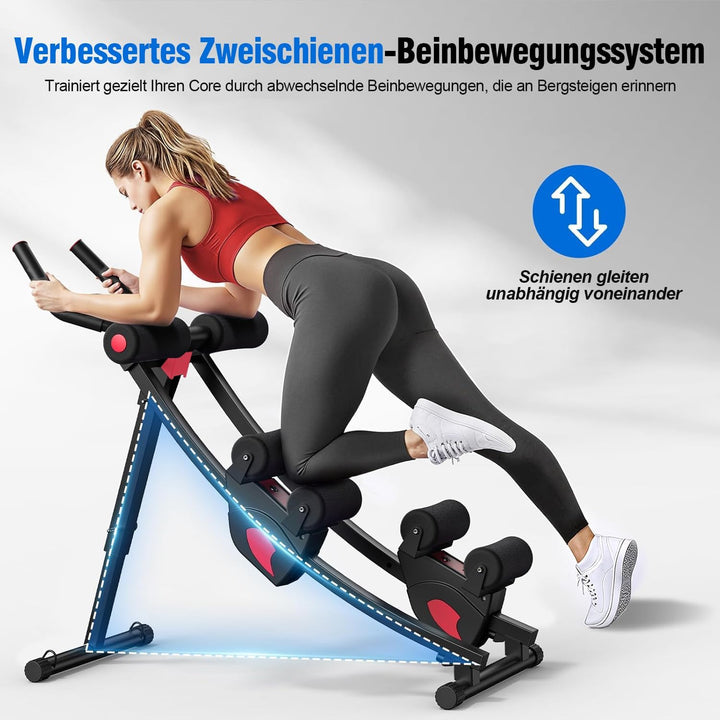 Bauchtrainer für Zuhause, Multifunktionale Trainingsgerät Klappbar für Ganzkörpertraining, Bauchmusk