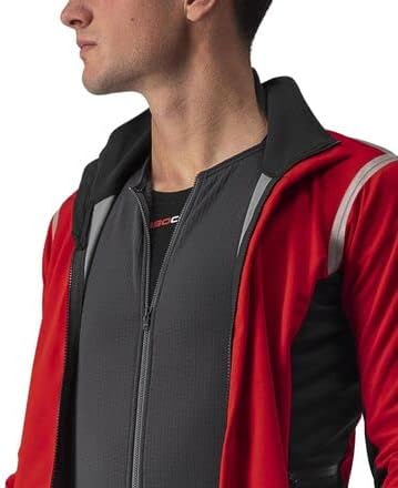 CASTELLI Herren Alpha Ros 2 Jacket Jacket L RED/SILVER REFLEX-DARK GRAY, L RED/SILVER REFLEX-DARK GR