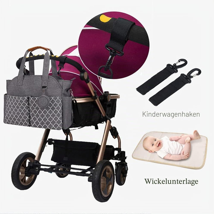 MEYTEILAY Wickeltasche Tote Baby Wickeltasche Grosse Babytaschen für Mama mit Wickelstation Multifun