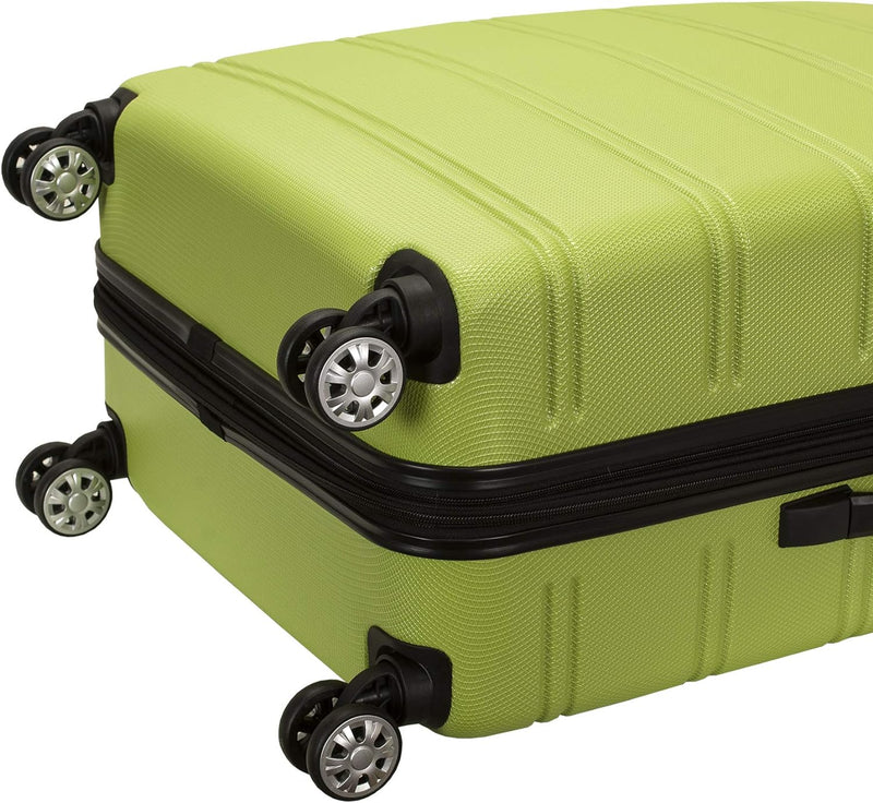 Rockland Melbourne Hardside Erweiterbares Spinner-Rad Gepäck, Limette, 3-Piece Set (20/24/28), Melbo