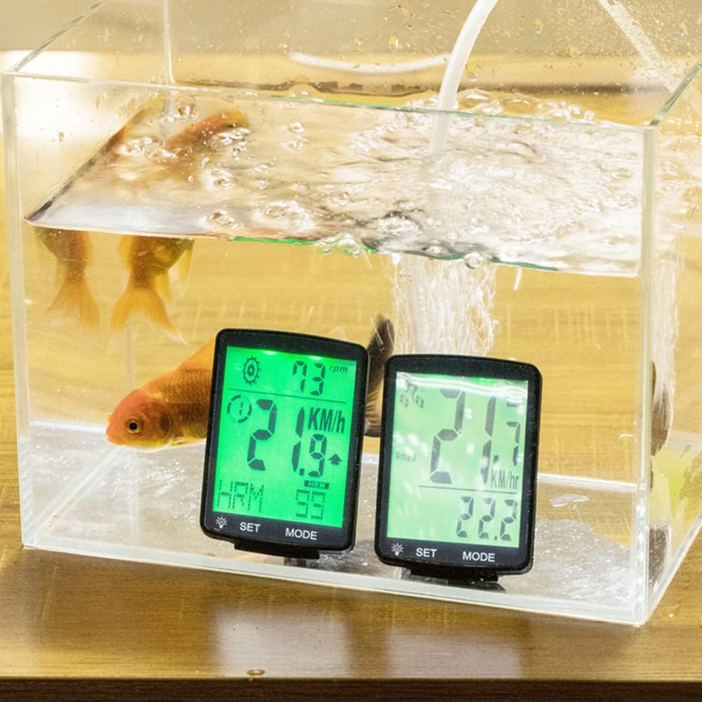 ACAGALA 2,8 Zoll Fahrradcomputer Drahtlos mit LCD-Multifunktionsdisplay | Regendichtes | Geschwindig