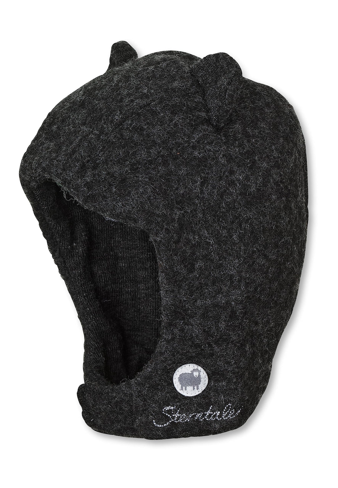 Sterntaler Unisex Baby Schalmütze aus Wolle (Merino) Mütze, anthrazit melange