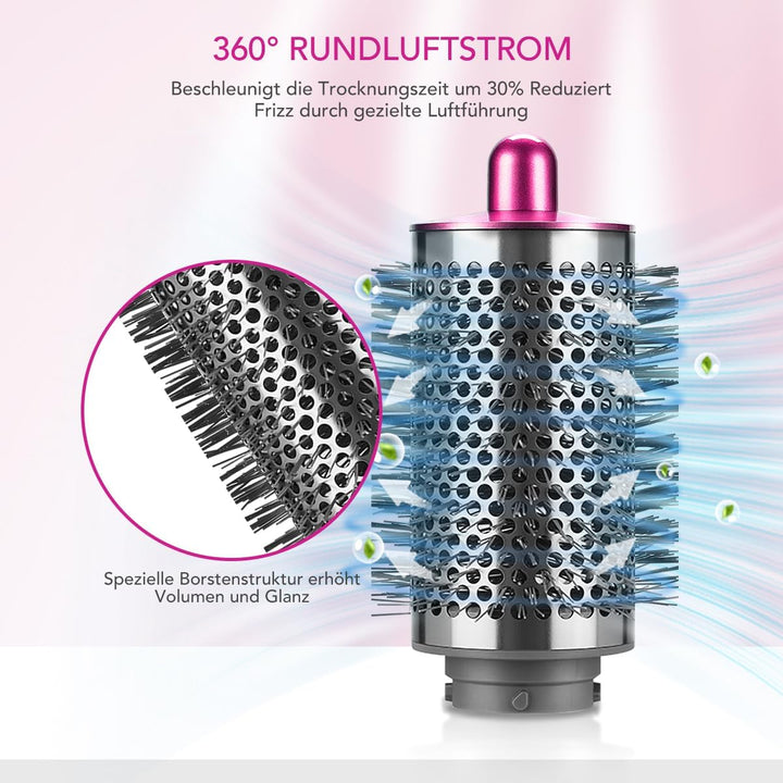 Grosse runde Volumenbürste-Aufsatz für Dyson Airwrap, Mit langen, feinen Borsten, um dem Haar Form u