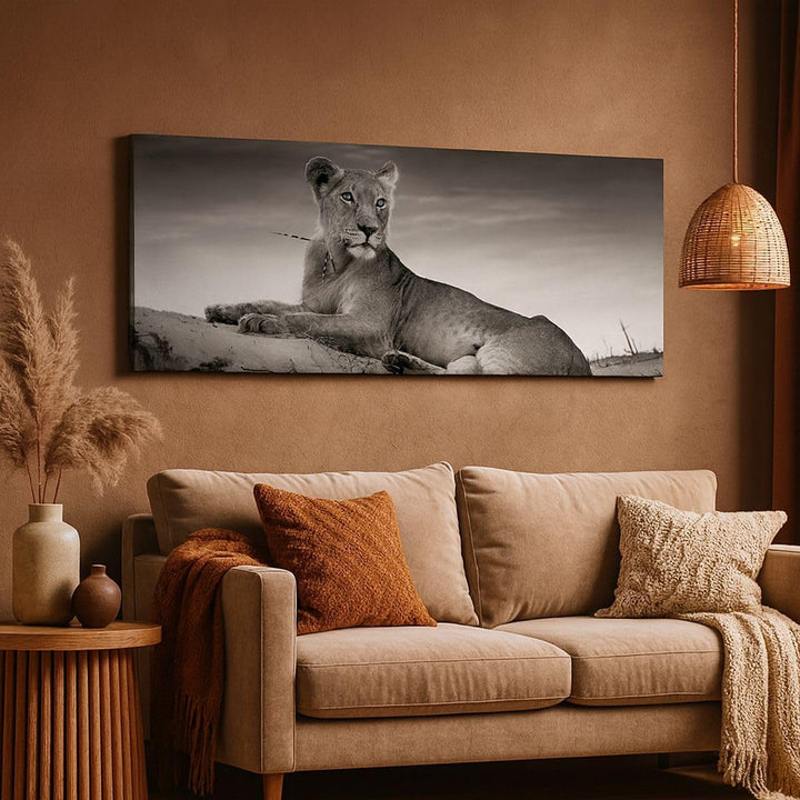 Wandbilder Dekoration Wohnzimmer Tierwelt weiblich katze Tier Panorama Bilder auf Leinwand 120x50cm