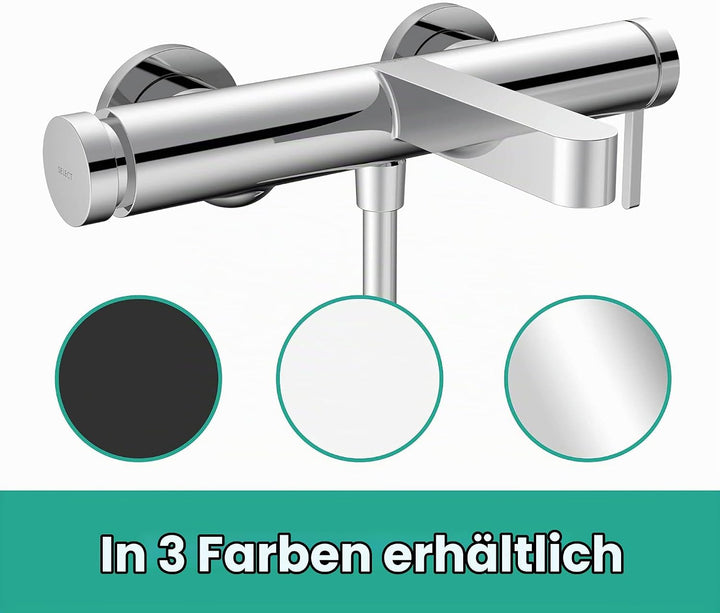 hansgrohe Wannenarmatur Finoris, Aufputz Badarmatur für 2 Funktionen, Chrom Chrom Wanne, Chrom Wanne