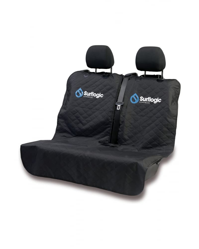 SURF LOGIC Unisex-Erwachsene wasserdichte Auto-Sitzabdeckung, doppelt Hülle, Universal/Schwarz (Schw