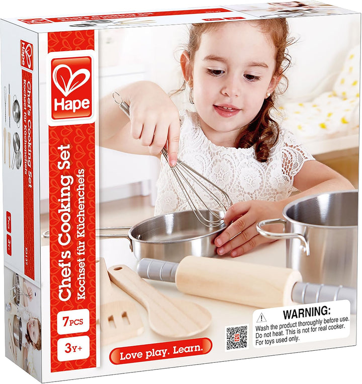 Hape E3137 - Kochset für Küchenchefs, Holzspielzeug, 2630 Jahre vor Ort Garantie Kochset für Küchenc