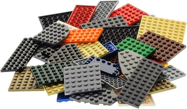 Lego City Classic Basic Bauplatten Mix - 50 Stück - Hochwertige Lego Grundplatten für Kreative Baupr