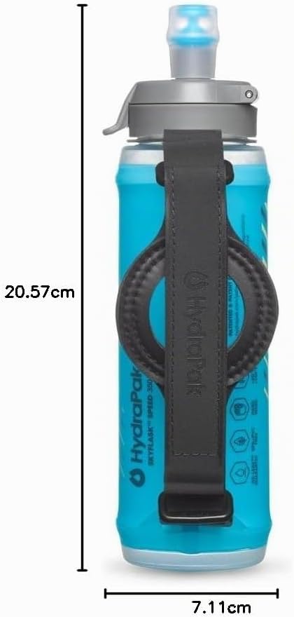 Hydrapak Skyflask Speed (350 mL) Faltbare Wasserflasche, Weiche Flasche mit ein Daumengriff, Auslauf