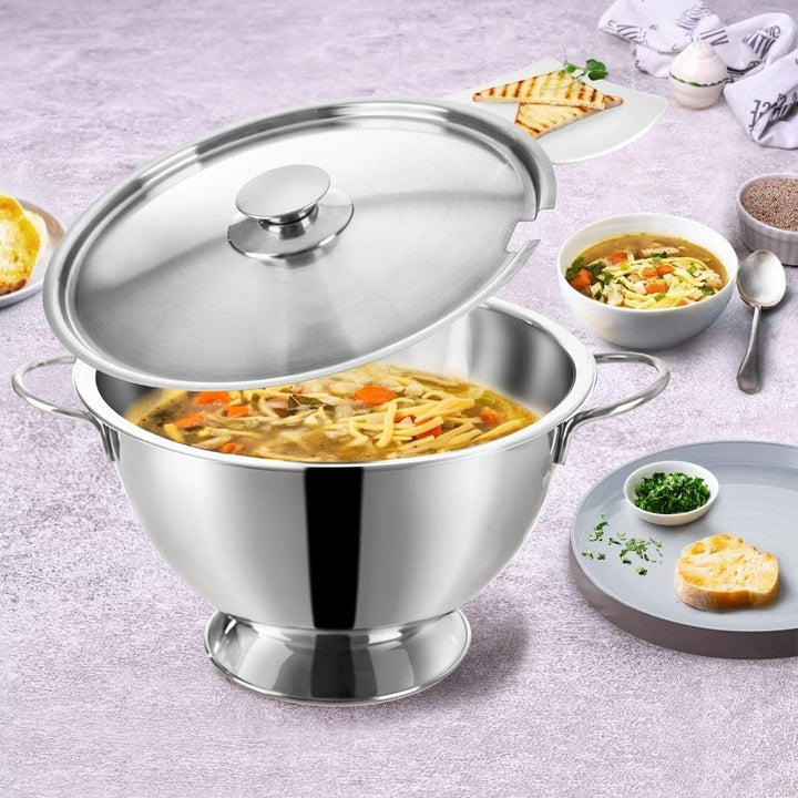 Suppentopf Suppenterrine Supenschale aus Edelstahl 4,5 L