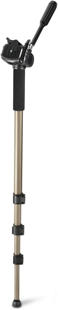 Hama Leichtes Einsteiger-Einbeinstativ mit 3-Wege-Kopf, Star 78 Mono 176 -3D, Beige 61 - 176 cm Sing