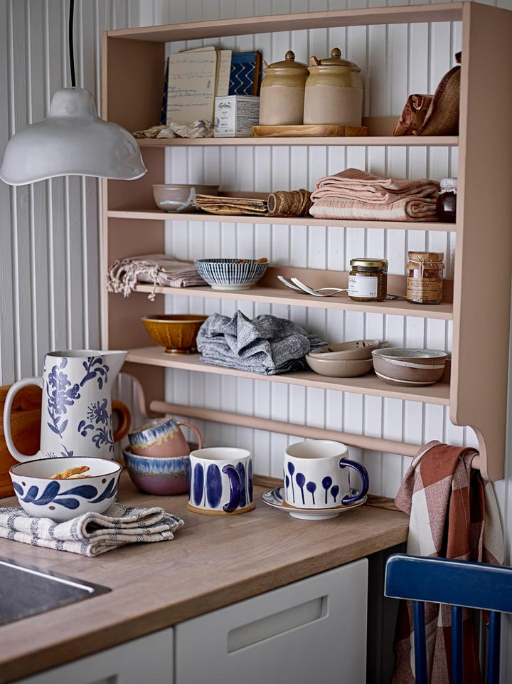 Bloomingville Tassen, grau blau rosa braun, Keramik, 3er Set