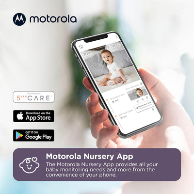 Motorola Nursery PIP1000 Babyphone mit Kamera - Überwachungskamera mit App - Baby Monitor - Nachtsic