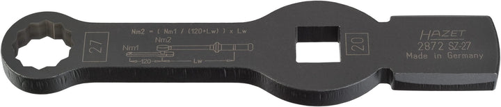 Hazet Schlag-Ringschlüssel (2 Schlagflächen, Vierkant 20 mm (3/4 Zoll), Aussen-Doppel-Sechskant Prof