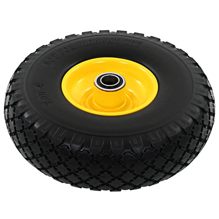 vidaXL 2x Sackkarrenrad Massiv PU 3,00-4 (260x85) Reifen Rad Bollerwagen