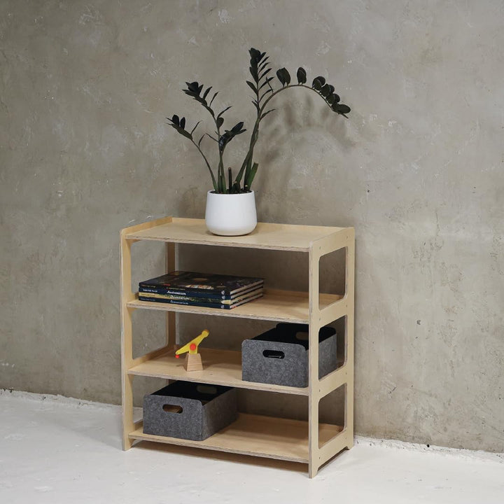 Montessori Regal für Kinderzimmer, Holz, Toy shelf for kids, Children's Room Shelf with 4 Shelves, B