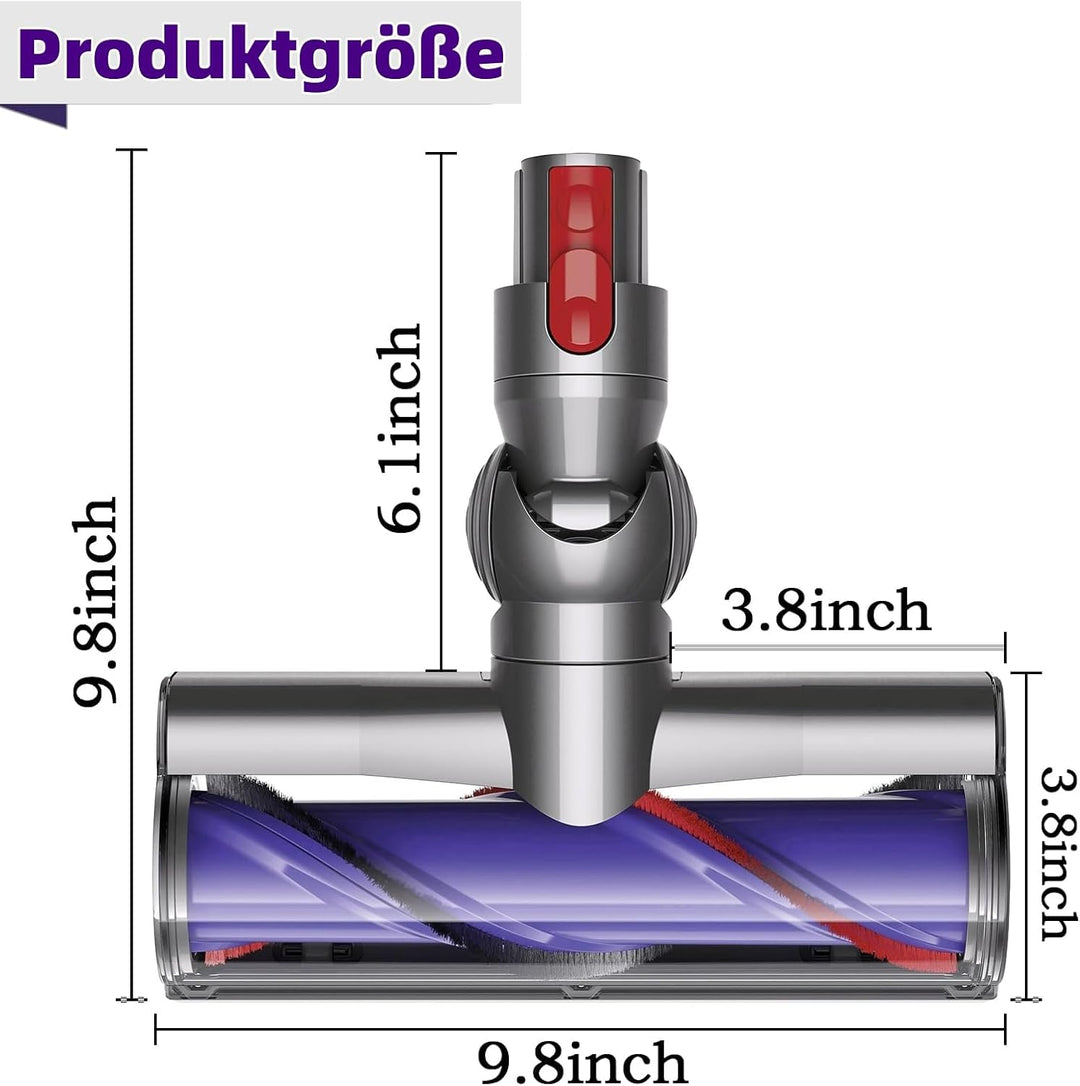 Turbobürste mit Direktantrieb für Dyson V7 V8 V10 V11 V15 Staubsauger, Elektrische Bodendüse Zubehör