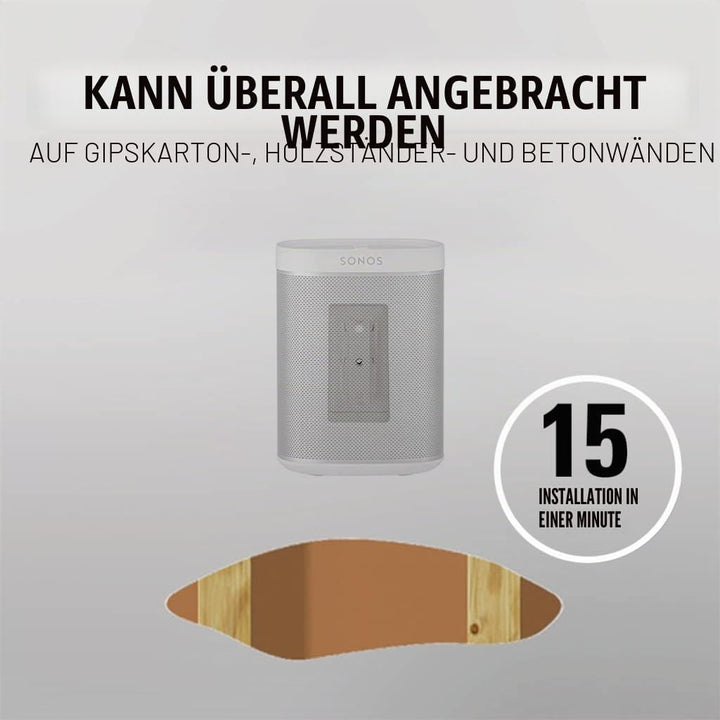 SANUS Wandhalterung (verstellbar, für Sonos Play: 1 und Play: 3 Lautsprecher – Weiss (2 Stück) Weiss