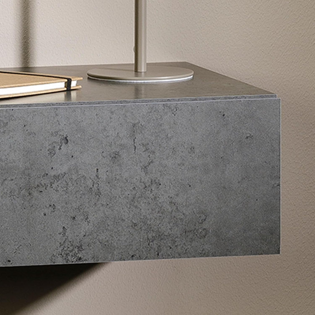 CARO-Möbel Wandregal Anne hängende Nachtkommode Wandboard Nachttisch mit 1 Schublade schwebend, grif
