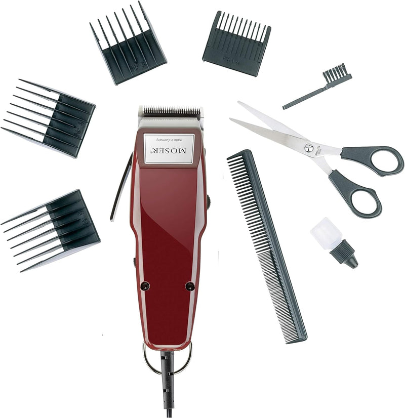 Moser 1400 Haarschneider für Männer, clipper, mit Kabel, mit Zubehör, mit 5 arretierbaren Positionen