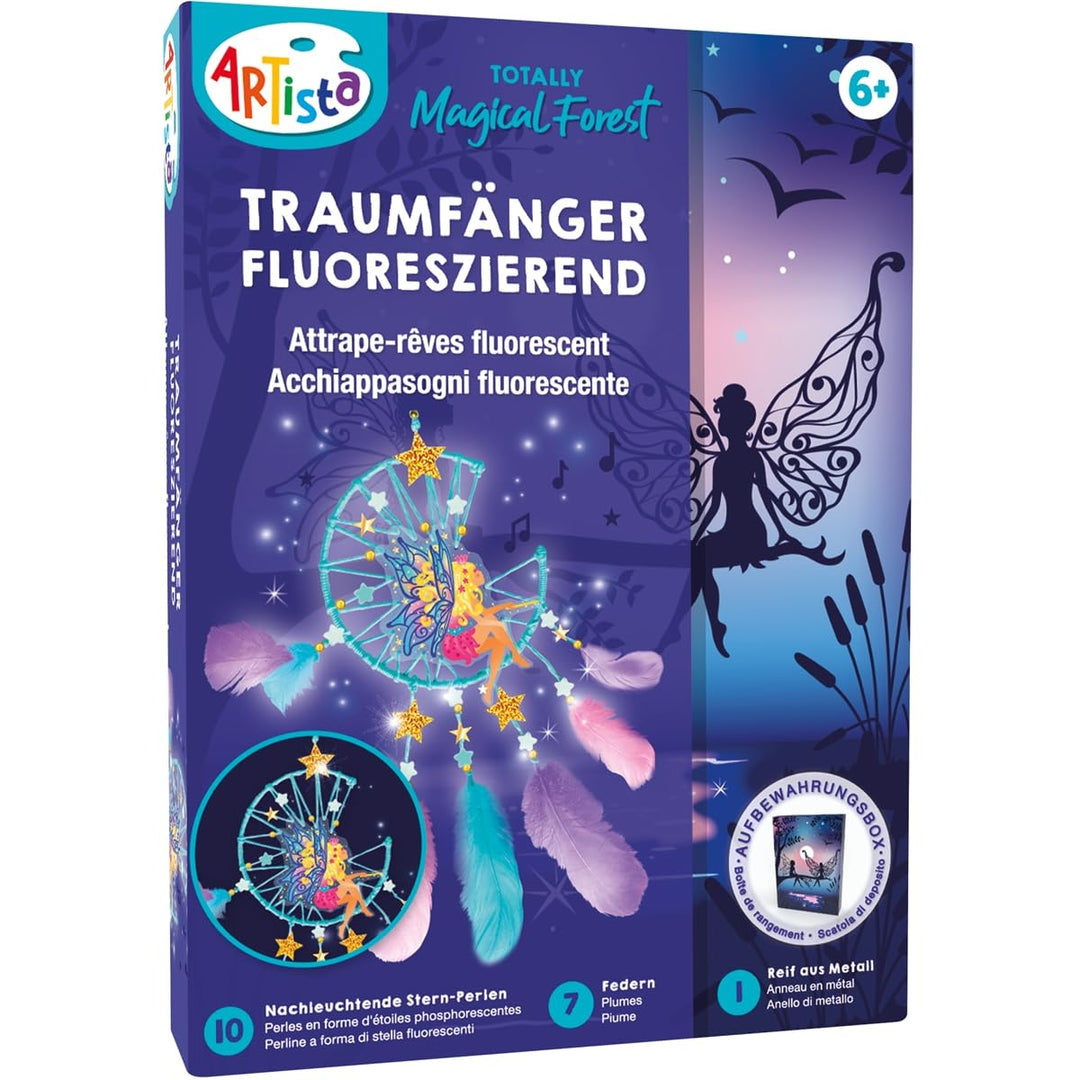 ARTISTA 9342959 Bastelset Nachtleuchtender Traumfänger mit fluoreszierenden Perlen, Kreativset in pr