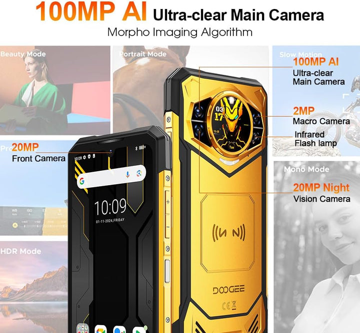 DOOGEE S200 X 5G Outdoor Handy Ohne Vertrag, 32GB+512GB/2TB MTK 7050 Robustes Smartphone,10100mAh, 1
