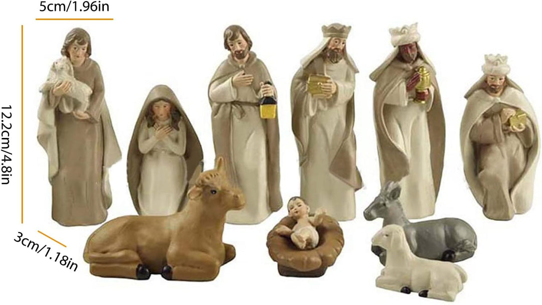 Christus-Geburt von Jesus-Verzierung Krippenfiguren-Set krippenfiguren giessform Zarte stehende Harz