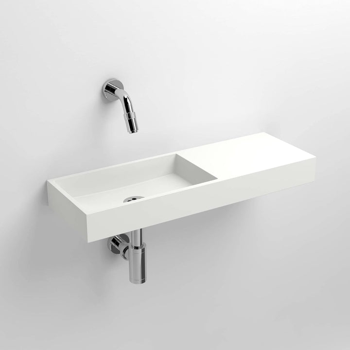 CLOU Mini Wash Me Waschbecken mit vorbereitetem Armaturenloch 56x19x7 cm Weiss