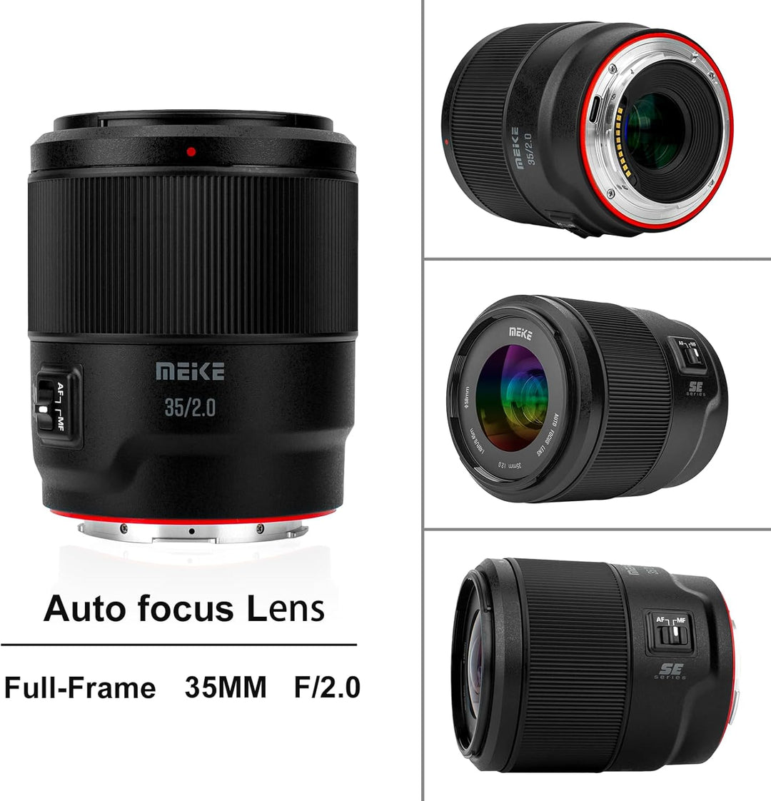 Meike 35mm F2.0 Vollformat-AF-STM-Objektiv (Schrittmotor) mit grosser Blendenöffnung, Autofokus und