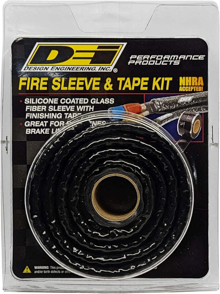 DEi Fire Sleeve and Tape Kit 3/8" I.D. x 3ft, 3/8" I.D. x 3ft
