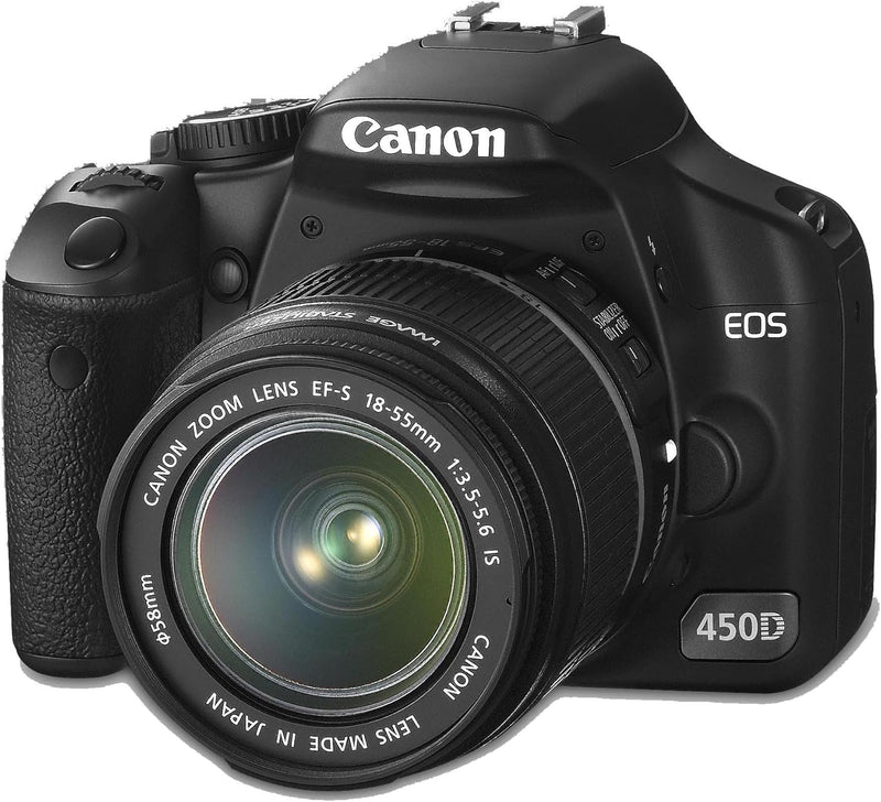 Canon EOS 450D SLR-Digitalkamera (12 MP, LiveView, Kit inkl. EF-S 18-55mm IS Objektiv, bildstabilisi