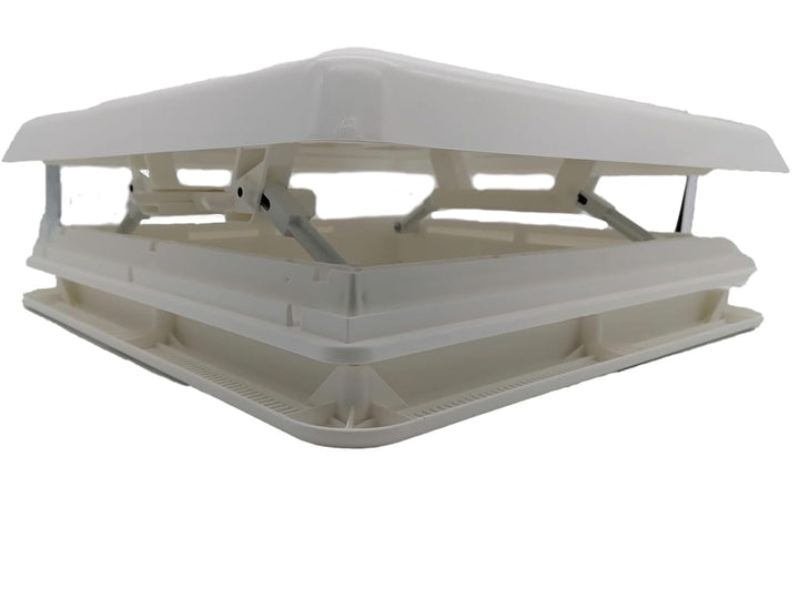 CR-MOESANCO® Dachfenster Hertus 40 x 40 cm + Integriertes Fliegengitter + Edelstahl-Befestigungsschr