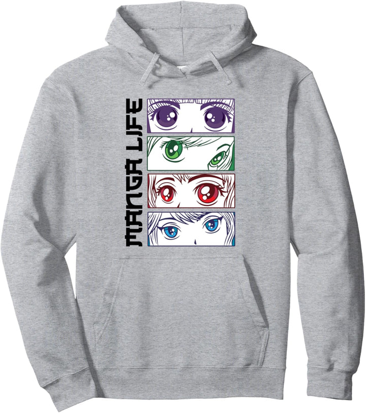 Japanese Aesthetic - Manga Life - Anime Girl Eyes - Kawaii Pullover Hoodie