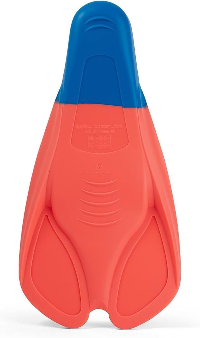 Speedo Unisex-Adult Biofuse Trainingsflossen Training Fin 44-46 EU Orange/Blau, 44-46 EU Orange/Blau